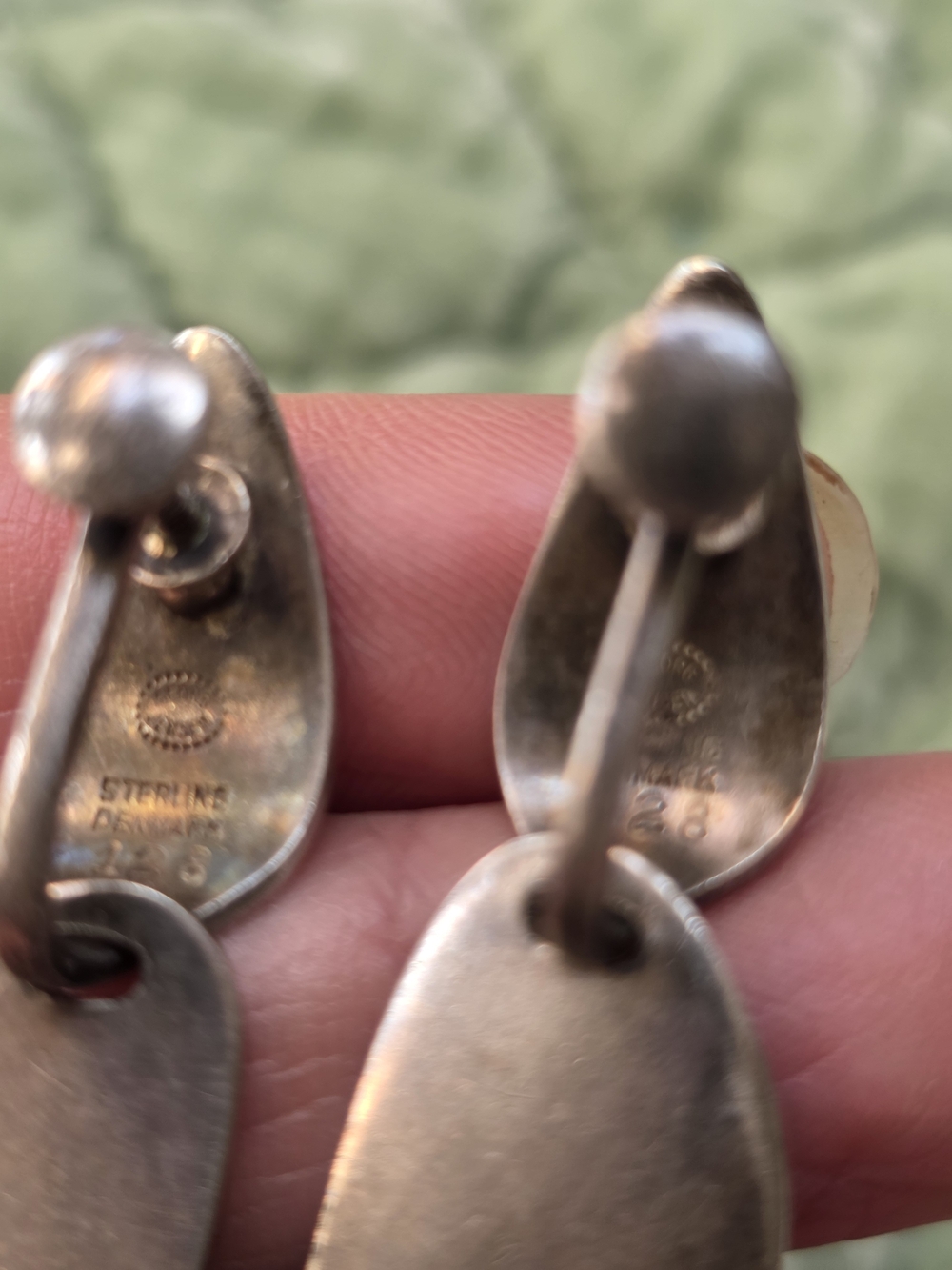 Vintage Georg Jensen Nanna Ditzel 128A Sterling Silver Drop Earrings Denmark - Picture 6 of 6